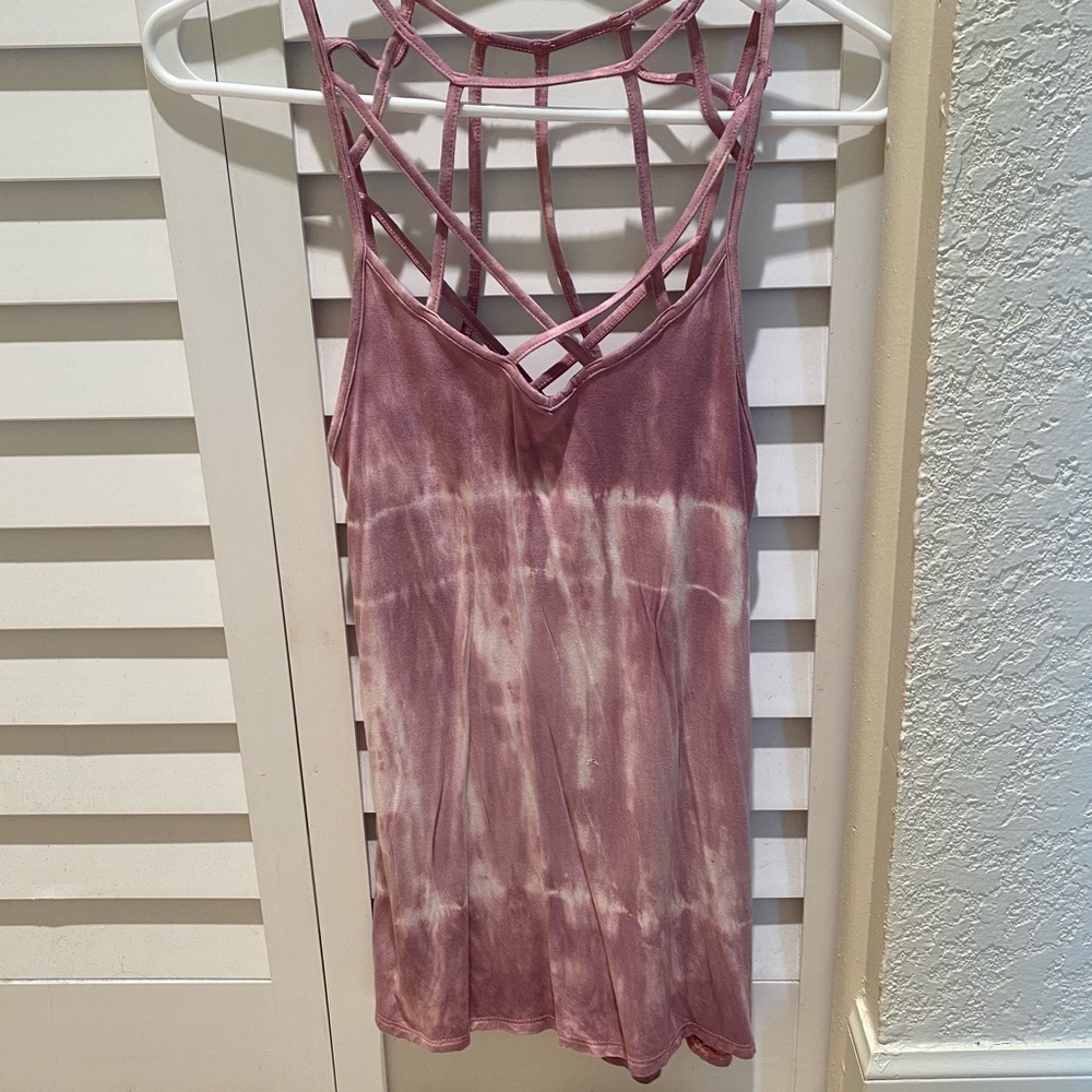 Loose fitting, strappy tank top
